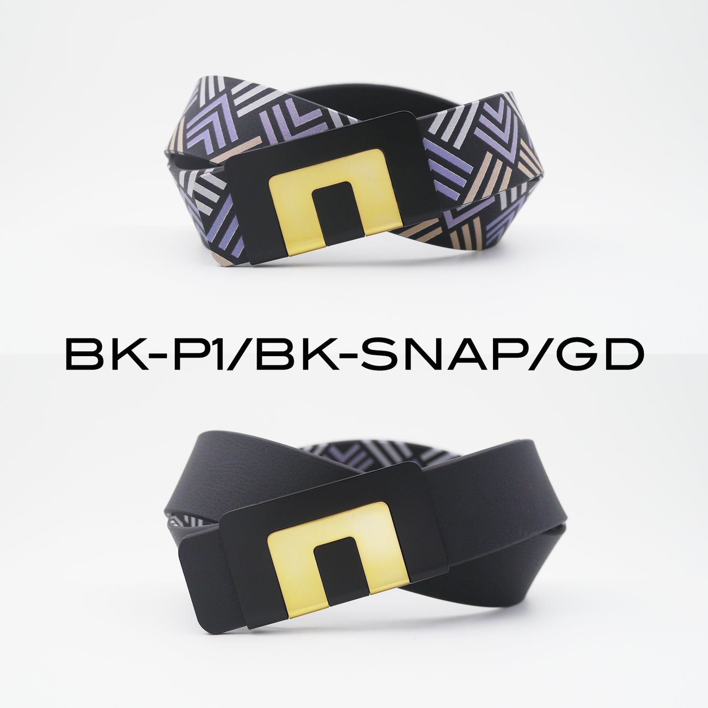 MIN BELT - BLACK BUCKLE, BLACK P1 STRAP